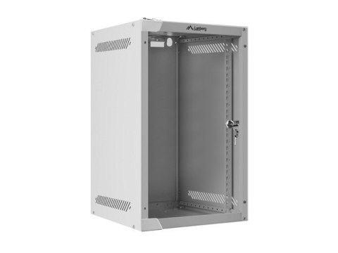 Szafa rack Lanberg WF10-2309-10S (9U; 462mm / 280mm / 310 mm; wisząca; Szklane; 10"; kolor szary)