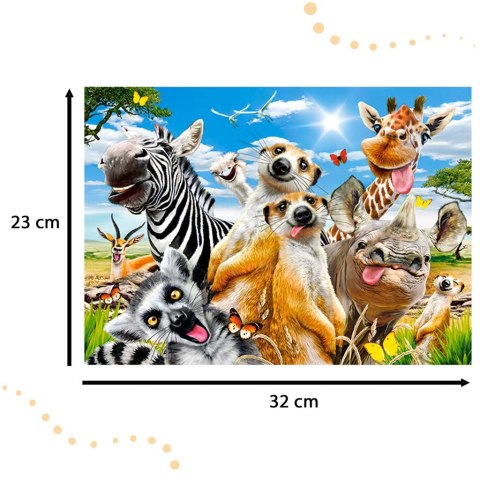 CASTORLAND Puzzle 260el. African Selfiey - Afrykańskie zwierzęta