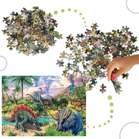 CASTORLAND Puzzle 120el. Dinosuar Volcanos - Dinozaury przy wulkanach