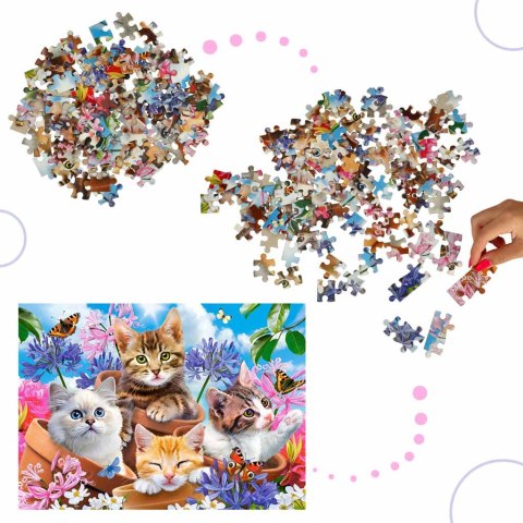 CASTORLAND Puzzle 120el. Kittens with Flowers - Koty w kwiatach