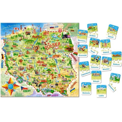 CASTORLAND Puzzle edukacyjne Mapa Polski