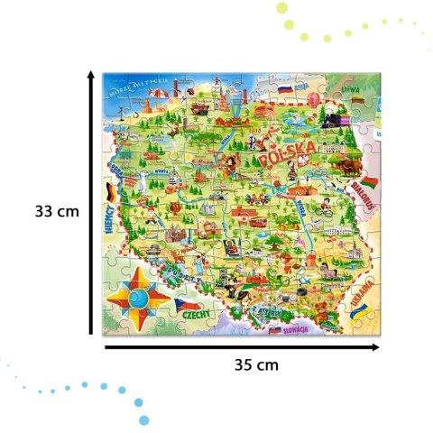 CASTORLAND Puzzle edukacyjne Mapa Polski