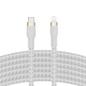 BELKIN KABEL USB-C - LTG OPLOT SILICONE 1M BIAŁY