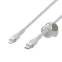 BELKIN KABEL USB-C - LTG OPLOT SILICONE 1M BIAŁY