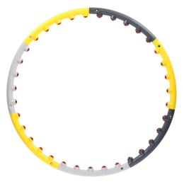 Hula Hop masujący HMS HHP005 szaro-żółty 85 cm z magnesami