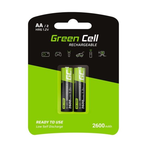 GREEN CELL AKUMULATORKI PALUSZKI 2X AA R6 2600MAH