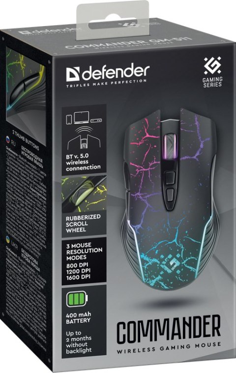 MYSZ DEFENDER GM-511 COMMANDER OPTIC BT 1600dpi 7P