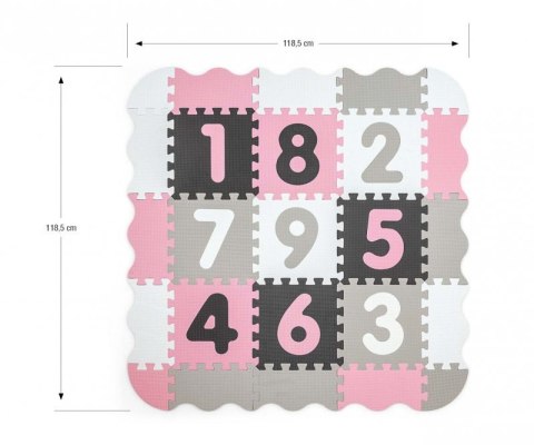 Milly Mally Mata piankowa puzzle Jolly 3x3 Digits - Pink Grey