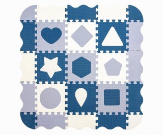 Mata piankowa puzzle Jolly 3x3 Shapes - Blue