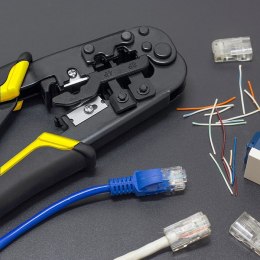 Qoltec Narzędzie do cięcia i zaciskania kabli Ethernet 8P 6P