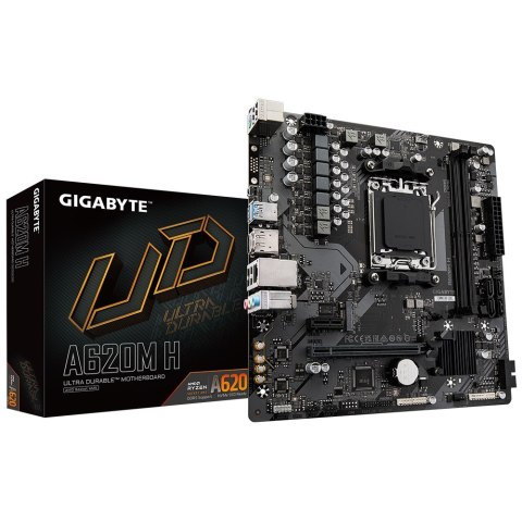 Gigabyte A620M H 1.0 M/B Processor family AMD Processor socket AM5 DDR5 DIMM Memory slots 2 Supported hard disk drive interfaces