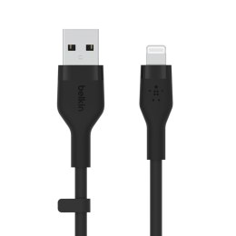 BELKIN KABEL USB-A - LIGHTNING SILICONE 3M CZARNY