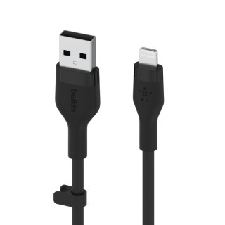 BELKIN KABEL USB-A - LIGHTNING SILICONE 3M CZARNY