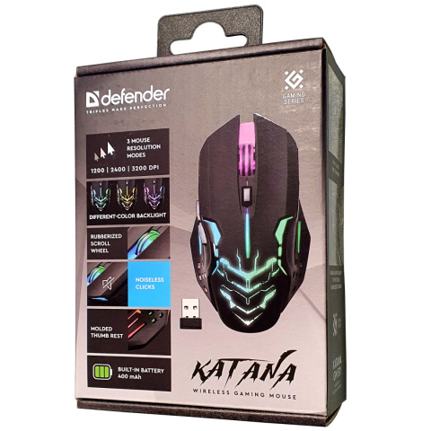 MYSZ DEFENDER GM-511 KATANA RF 3200dpi 7P CZARNA