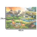 CASTORLAND Puzzle układanka 100 elementów World of Dinosaurs- Świat Dinozaurów 40 x 29 cm