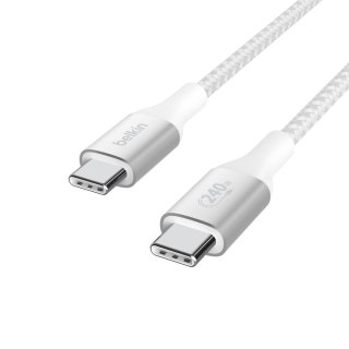 BELKIN KABEL BOOST CHARGE USBC-C 240W 1M, BIAŁY