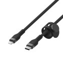 BELKIN KABEL USB-C - LTG OPLOT SILICONE 2M CZARNY