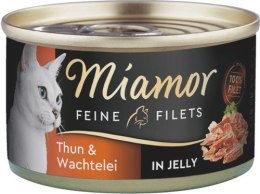 MIAMOR Feine Filets - filety mięsne smak: tuńczyk z jajami przepiórki 100g