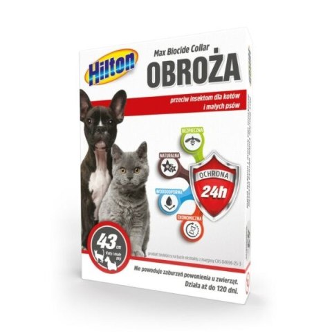 HILTON Obroża Przeciw Insektom z Margosą Dł. 43cm dla kota/psa