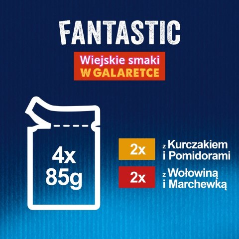 Karma Felix Fantastic Mięso z warzywami 4x85g