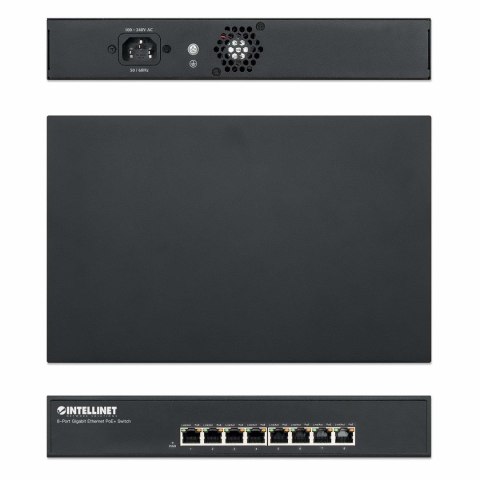 Switch Ethernet 8x RJ45 Gigabit PoE+ 140W, metal, Rack 19