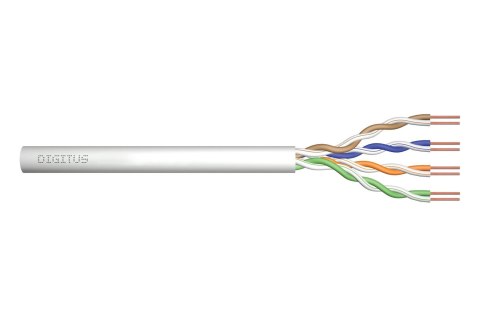 Kabel instalacyjny DIGITUS kat.5e, U/UTP, Eca, AWG24/1, PVC, 50m, szary