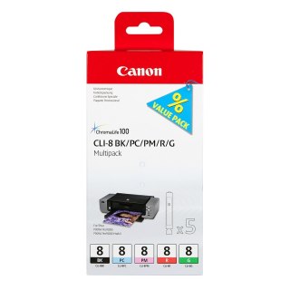 CLI-8 BLK/PC/PM/R/G/INK MULTI PACK