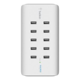 10-PORT USB-CHARGING STATION/120W 2.4A PER PORT WHITE