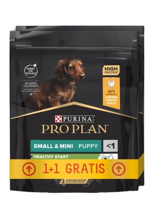 PURINA Pro Plan small&mini adult kurczak z ryżem - sucha karma dla psa - 700g + 700g