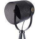 Lampa podłogowa metalowa czarna 148 cm