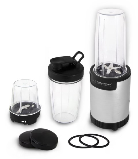 Blender sportowy do mielenia Esperanza NUTRI BOMB EKM030 (900W; kolor czarno-srebrny)