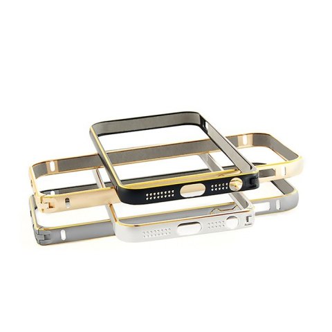 Qoltec Ramka ochronna na Apple iPhone 5/5s | szara | aluminiowa