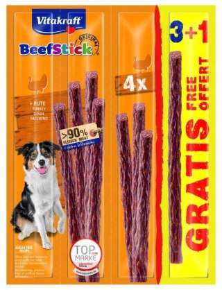 VITAKRAFT Dog Beef Stick indyk - przysmak dla psa - 3+1 szt