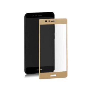 Qoltec Hartowane szkło ochronne PREMIUM do Huawei P9 | PEŁNE | ZŁOTE