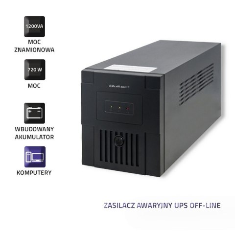 Qoltec Zasilacz awaryjny UPS | Monolith | 1200VA | 720W