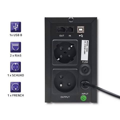 Qoltec Zasilacz awaryjny UPS | Monolith | 600VA | 360W | LCD | USB Qoltec Zasilacz awaryjny UPS | Monolith | 600VA | 360W | LCD | USB