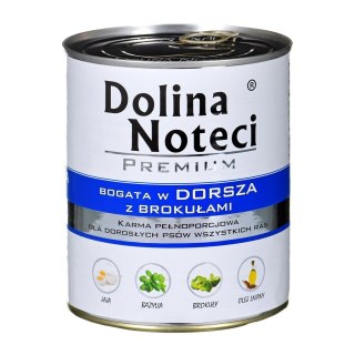 DOLINA NOTECI Premium bogata w dorsza z brokułami - mokra karma dla psa - 800 g