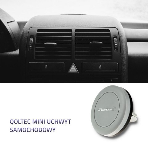 Qoltec MINI Uchwyt samochodowy | magnetyczny | na kratkę | Czarny