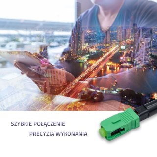 Qoltec Szybkozłącze światłowodowe SC/APC | Singlemode | 0.9 | Zestaw 10szt.