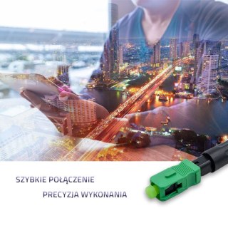 Qoltec Szybkozłącze światłowodowe SC/APC |Singlemode | 3.0mm