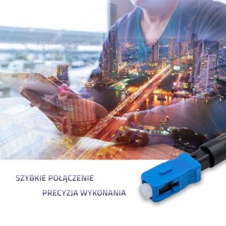 Qoltec Szybkozłącze światłowodowe SC/UPC | Singlemode | 0.9 | Zestaw 10szt.