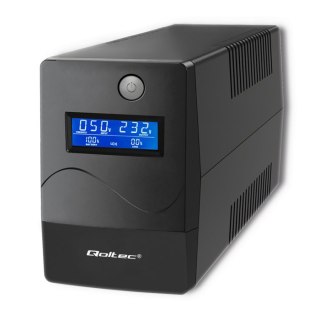 Qoltec Zasilacz awaryjny UPS | Monolith | 450VA | 240W | LCD | USB | RJ45