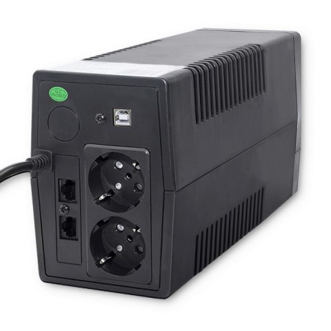 Qoltec Zasilacz awaryjny UPS | Monolith | 450VA | 240W | LCD | USB | RJ45