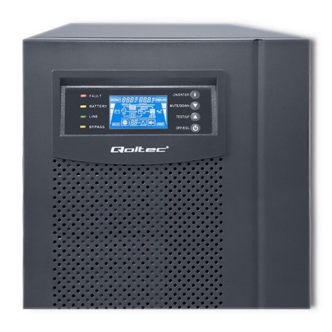 Qoltec Zasilacz awaryjny UPS | On-line | Pure Sine Wave | 10kVA | 8kW | LCD | USB