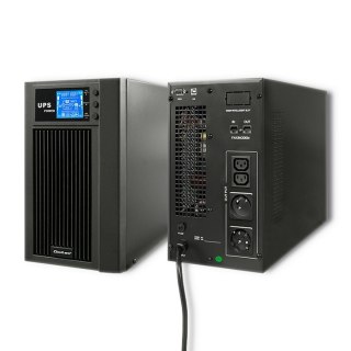 Qoltec Zasilacz awaryjny UPS | On-line | Pure Sine Wave | 3kVA | 2.4kW | LCD | USB