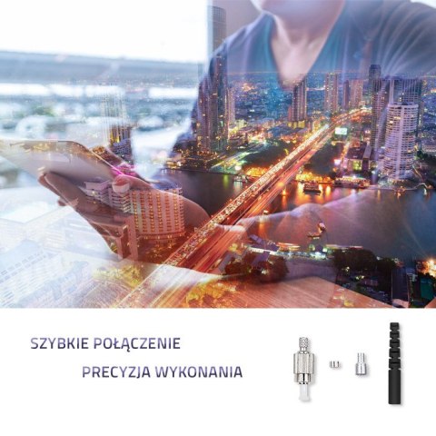 Qoltec Złącze światłowodowe FC | Multimode | 3.0mm | Zestaw montażowy | 200 szt.