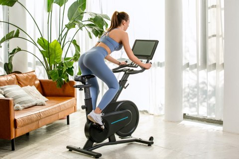 Rower spinningowy, stacjonarny, magnetyczny OVICX Q200X z ekranem dotykowym 15,6" TFT, WIFI bluetooth&app