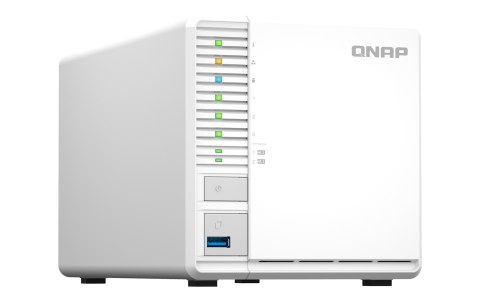 Qnap TS-364-8G, Tower, 3.5" SATA, Intel Celeron N5105/N5095 4C/4T, 8 GB onboard not expandable, 1 x 2.5GbE, External adapter (PS