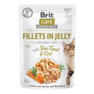 Brit Care Cat Fillets In Jelly Fine Trout&Cod 85g