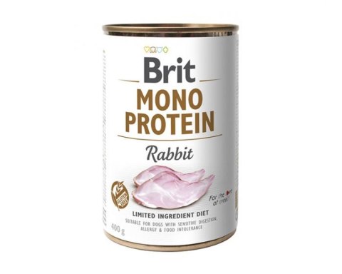 Brit Mono Protein Rabbit karma mokra dla psa 400g